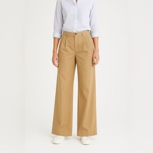 Vineyard Vines Woman’s Pleated Wide Leg Chino Officer Khaki Pants NWT